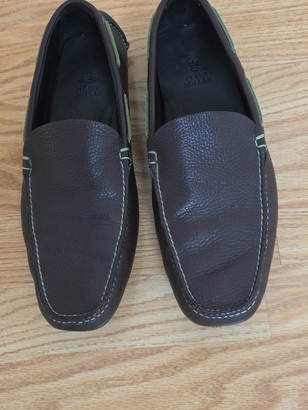 Peter Millar Brown Soft Leather Slip - On Shoes Size 10 Awesome!